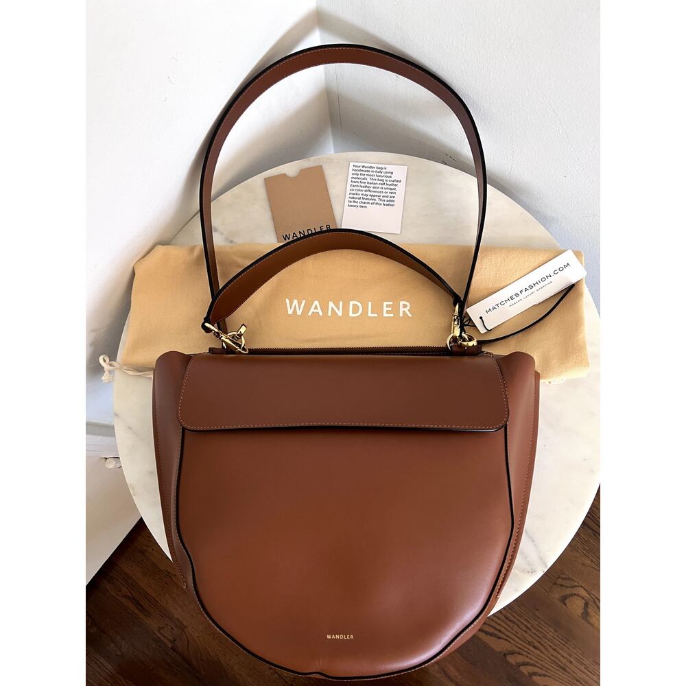 Wandler Hortensia Medium Shoulder Bag Tan LEATHER LINED w/ Tags MATCHESFASHION
